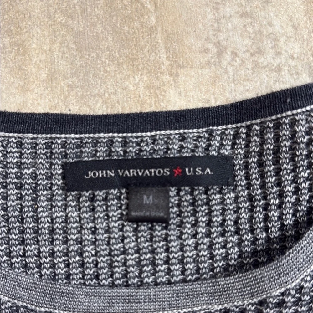 John Varvatos Gray Crewneck Sweater Classic Knit Design - Picture 2 of 4